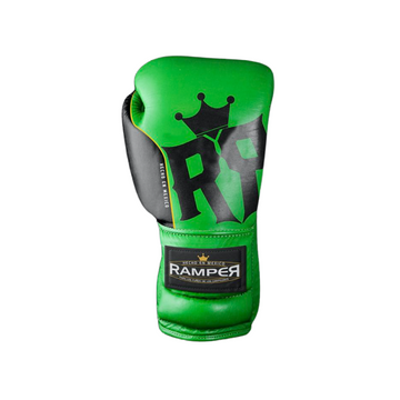 Guante de Box Modelo Green Venom, RAMPER Entrenamiento, 100% Piel.
