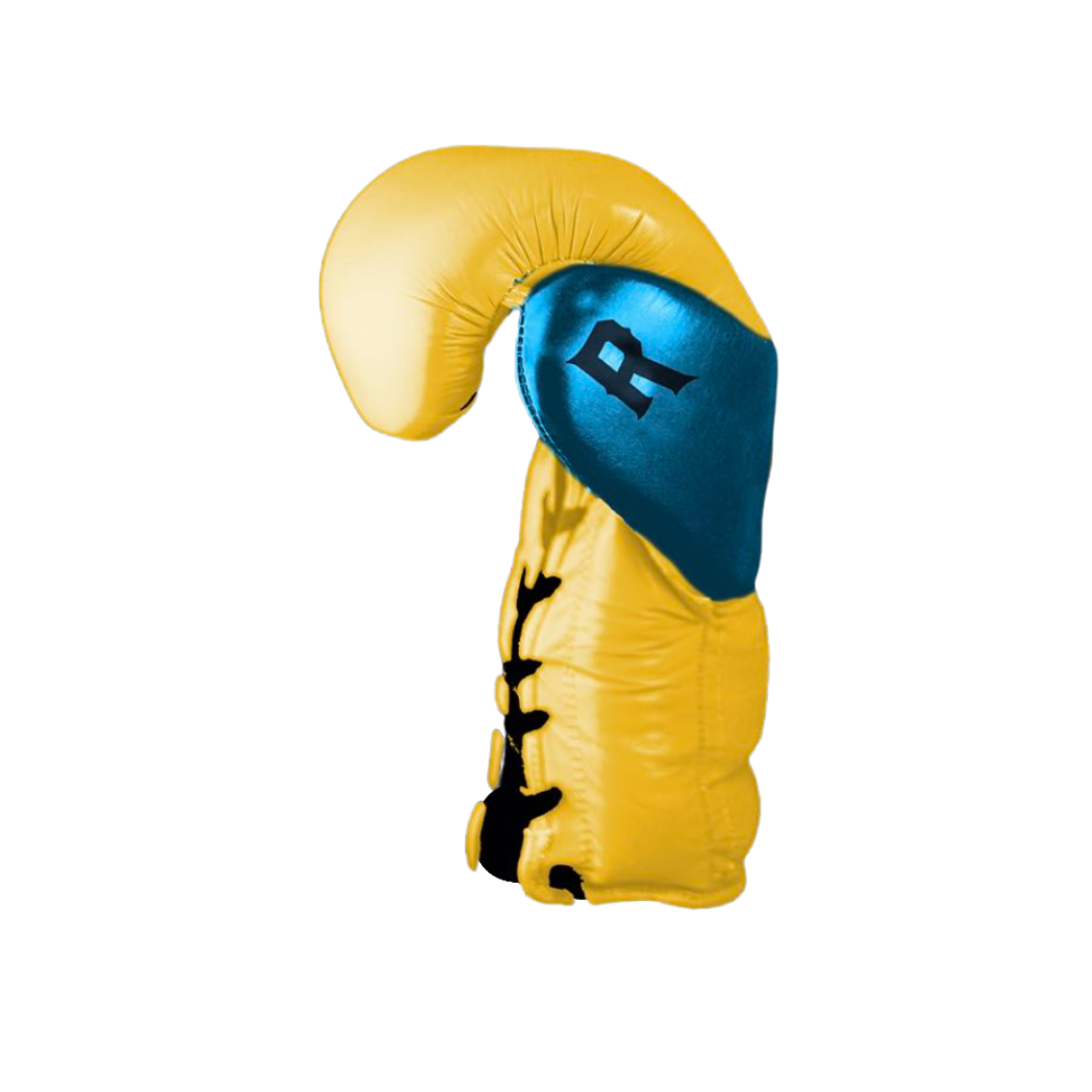 Guante de Box Modelo Yellow Frog, RAMPER Entrenamiento, 100% Piel.